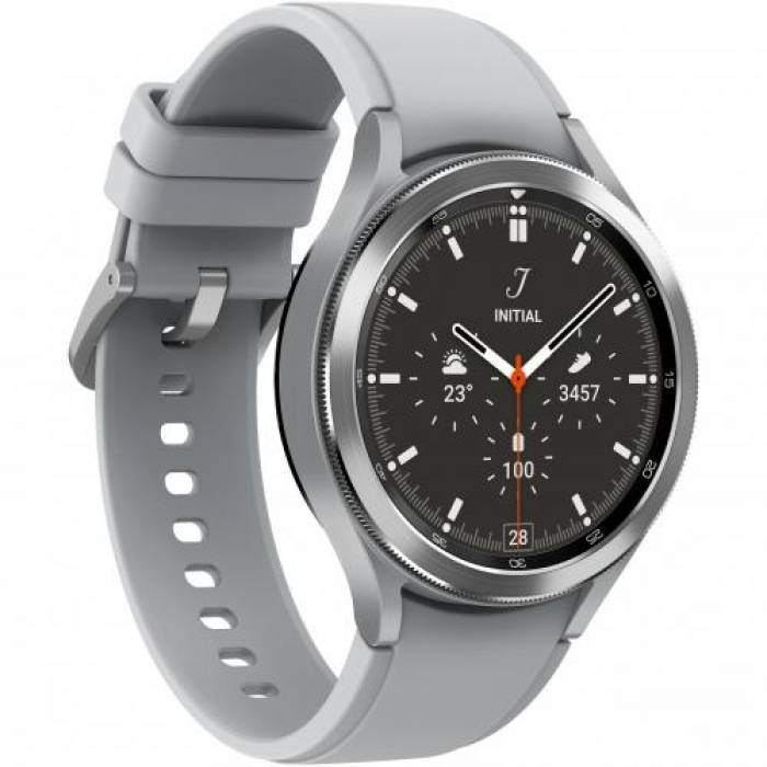 SmartWatch Samsung Galaxy Watch 4 Classic, 1.4inch, Curea silicon, Silver