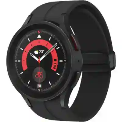 SmartWatch Samsung Galaxy Watch 5 Pro, 1.4inch, 4G, Curea silicon, Titanium Black