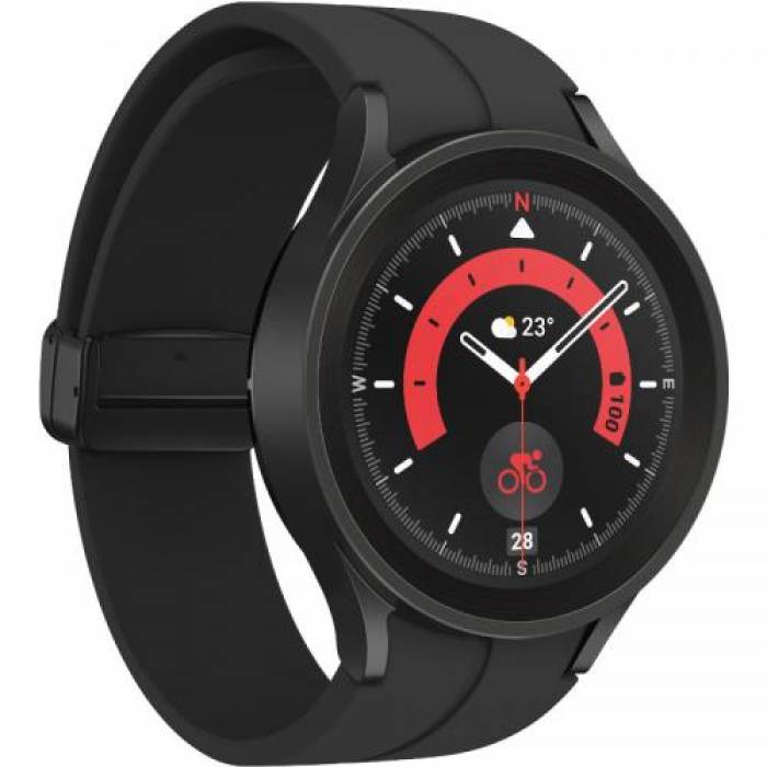 SmartWatch Samsung Galaxy Watch 5 Pro, 1.4inch, Curea silicon, Titanium Black