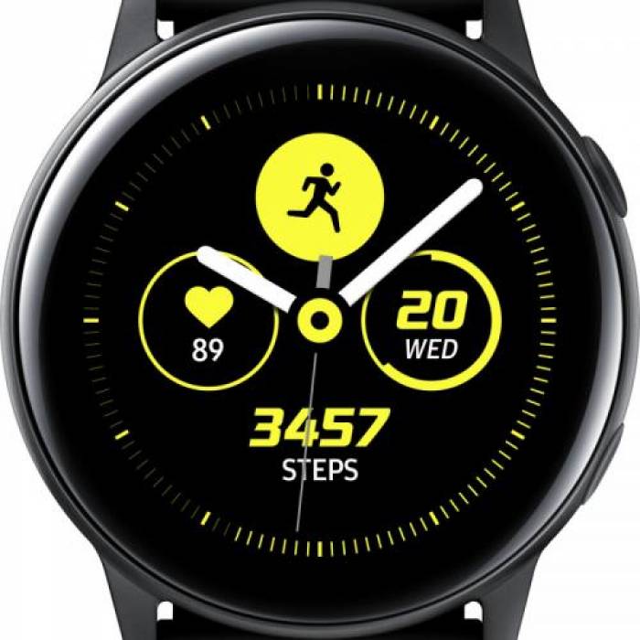 SmartWatch Samsung Galaxy Watch Active 2019, 1.1 inch, curea silicon, Black