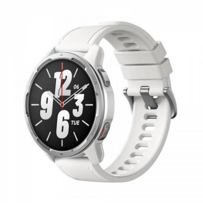 Smartwatch Xiaomi Watch S1 Active GL, 1.43 inch, Curea Silicon, Silver-Moon White