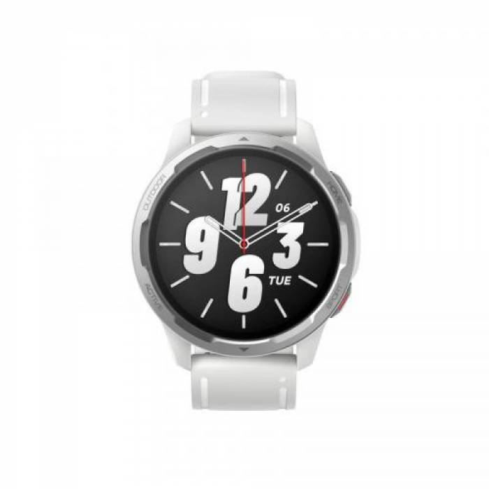 Smartwatch Xiaomi Watch S1 Active GL, 1.43 inch, Curea Silicon, Silver-Moon White