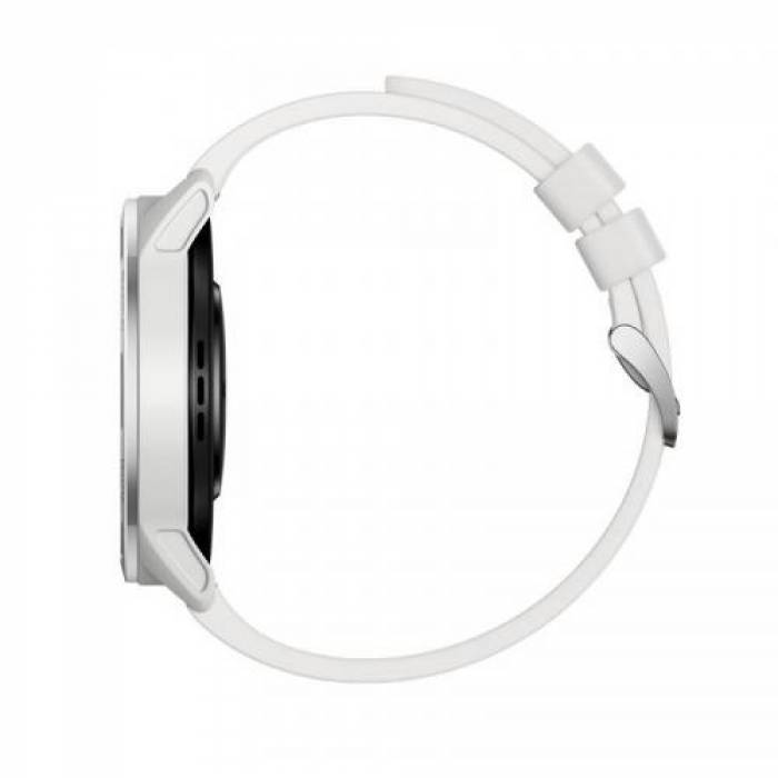 Smartwatch Xiaomi Watch S1 Active GL, 1.43 inch, Curea Silicon, Silver-Moon White