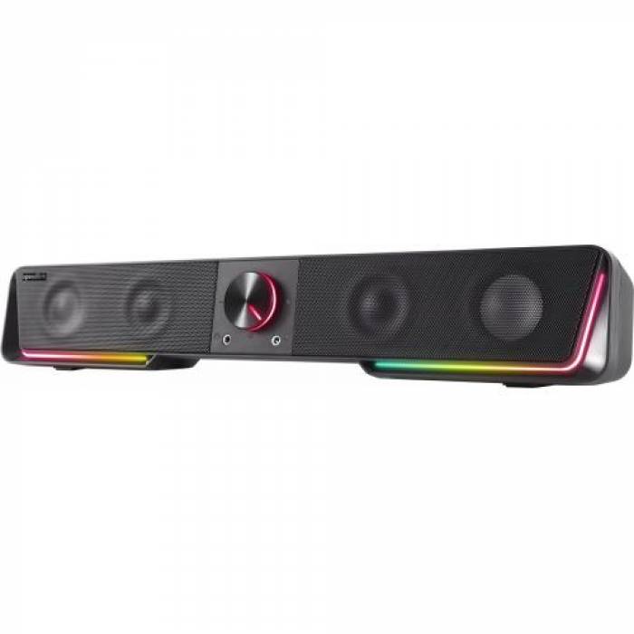 Soundbar 2.0 Speedlink GRAVITY RGB, 12W, Black