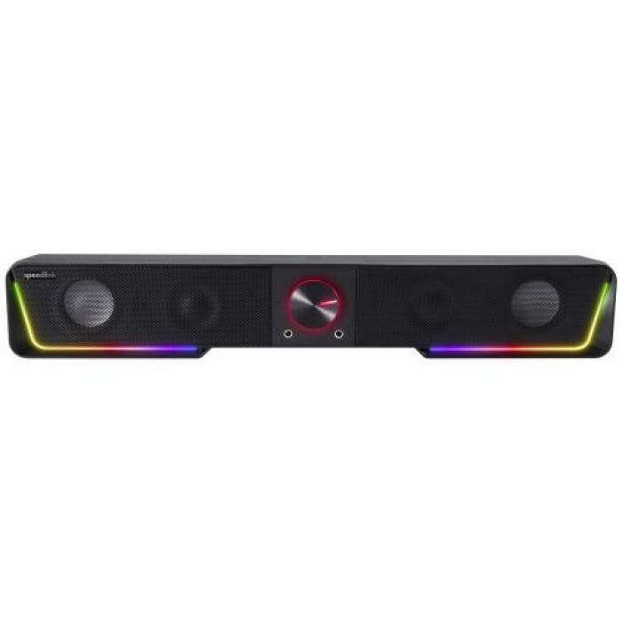 Soundbar 2.0 Speedlink GRAVITY RGB, 12W, Black