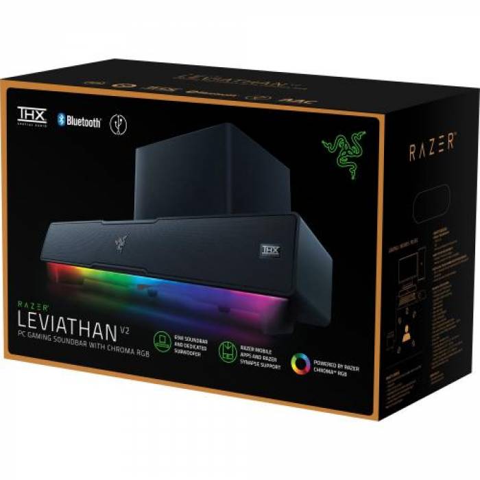 Soundbar Razer Leviathan V2, Black