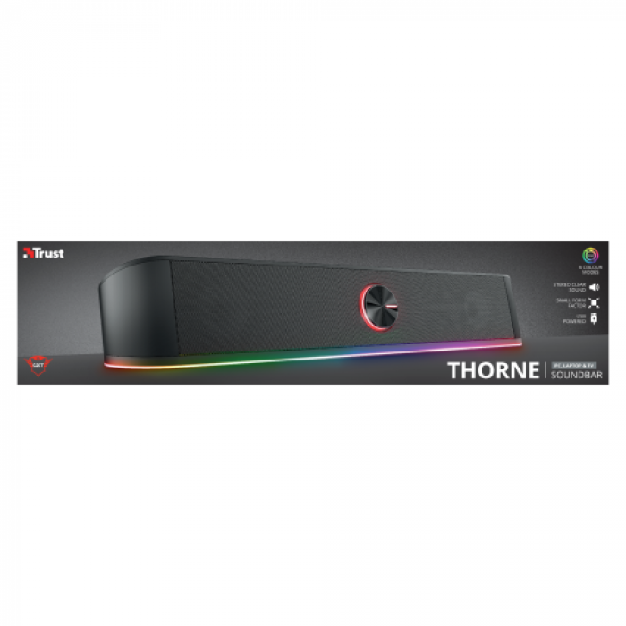 Soundbar Trust GXT 619 Thorne RGB, Black