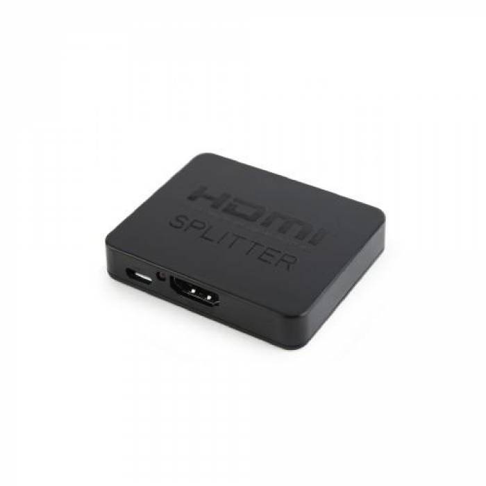 Splitter KVM Gembird, 2x HDMI, Black