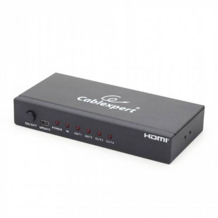 Splitter KVM Gembird, 4x HDMI, Black