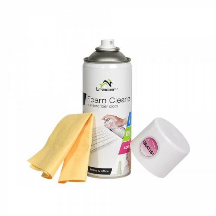 Spuma curatare Tracer 400 ml + Microfiber