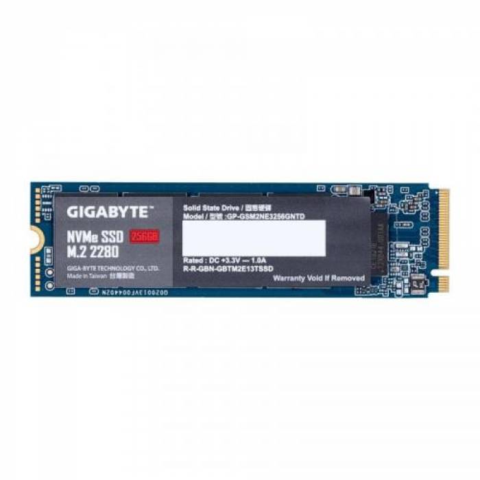 SSD Gigabyte, 256GB, PCI Express 3.0 x4, M.2