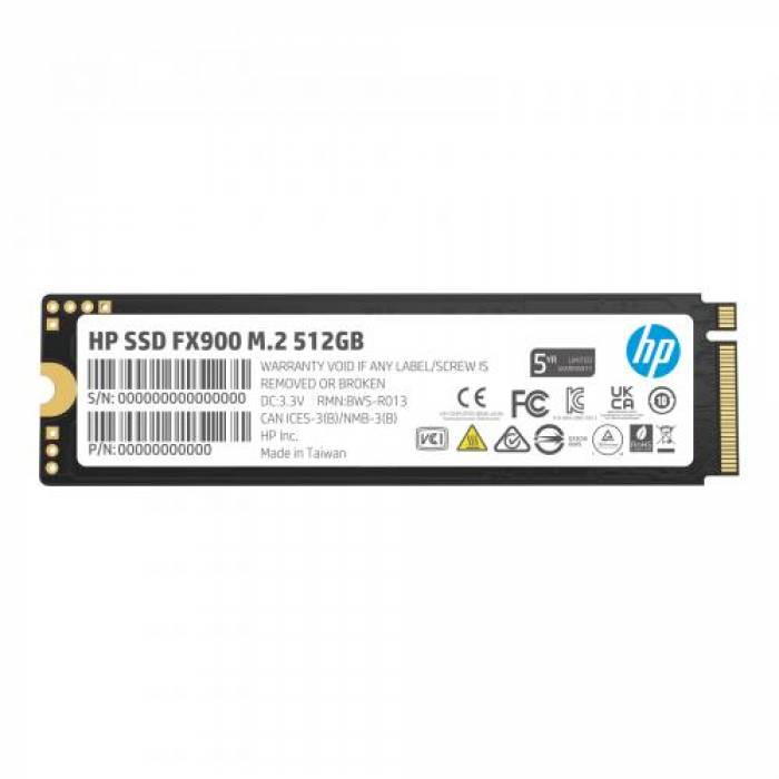 SSD HP FX900 512GB, PCI Express 4.0 x4, M.2