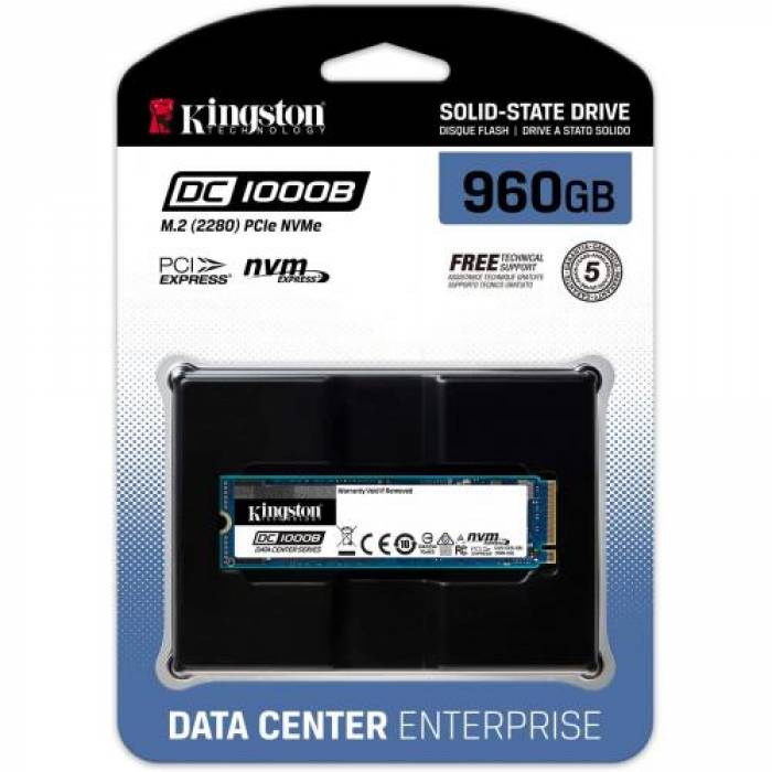 SSD Kingston DC1000B 960GB, PCI Express 3.0 x4, M.2