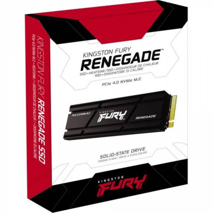 SSD Kingston Fury Renegade + Heatsink 500GB, PCIe 4.0 x4, M.2