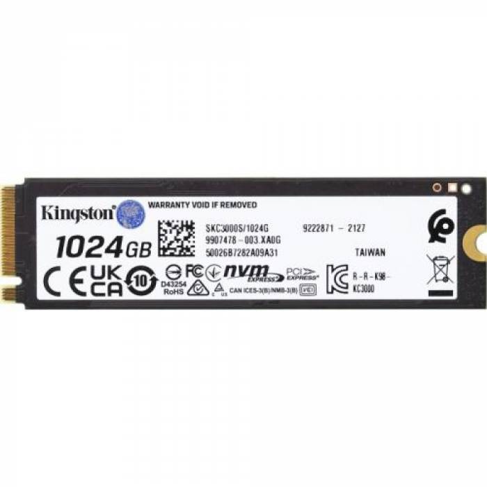 SSD Kingston KC3000 1TB, PCIe 4.0 x4, M.2