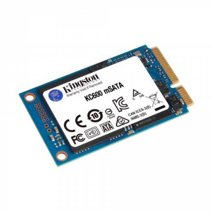 SSD Kingston KC600 512GB, SATA3, mSATA 