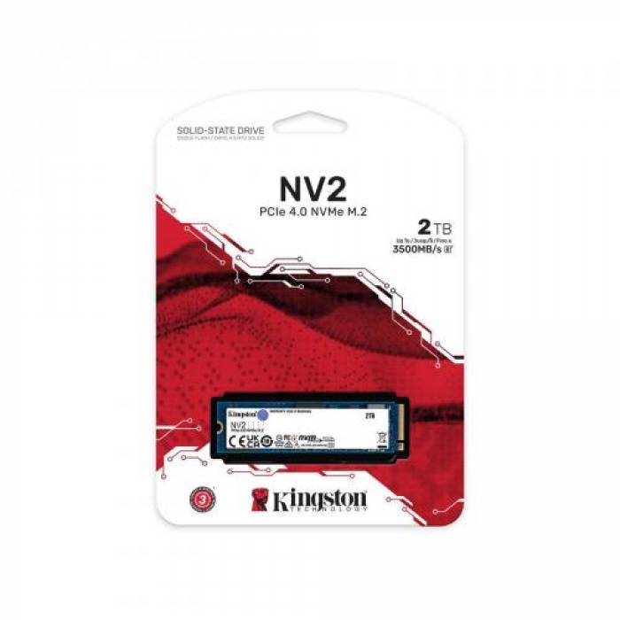 SSD Kingston NV2 SNV2S/2000G, 2TB, PCI Express 4.0 x4, M.2