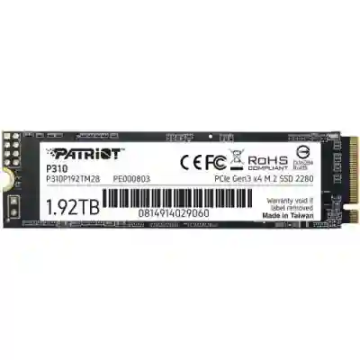 SSD Patriot P310 1.92TB, PCI Express 3.0 x4, M.2