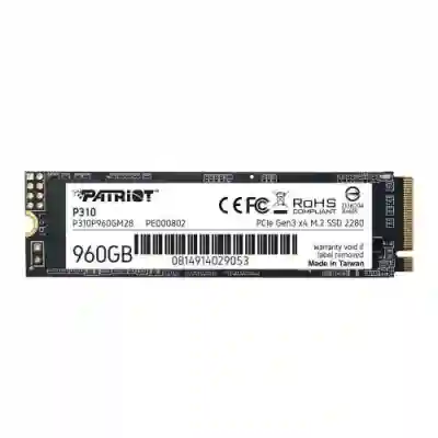 SSD Patriot P310 960GB, PCI Express 3.0 x4, M.2