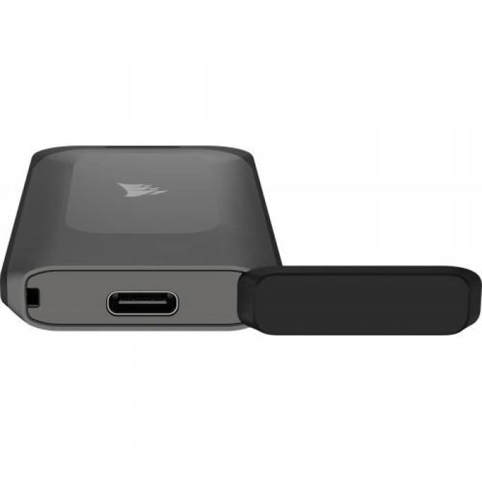 SSD portabil Corsair EX100U 2TB, USB-C 3.2, Black-Grey