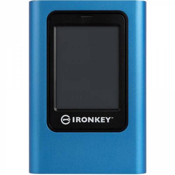 SSD portabil Kingston IronKey Vault Privacy 80 480GB, USB 3.0 Tip C, Blue
