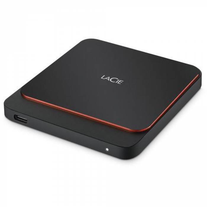 SSD portabil LaCie by Seagate Portable, 1TB, USB-C, Black