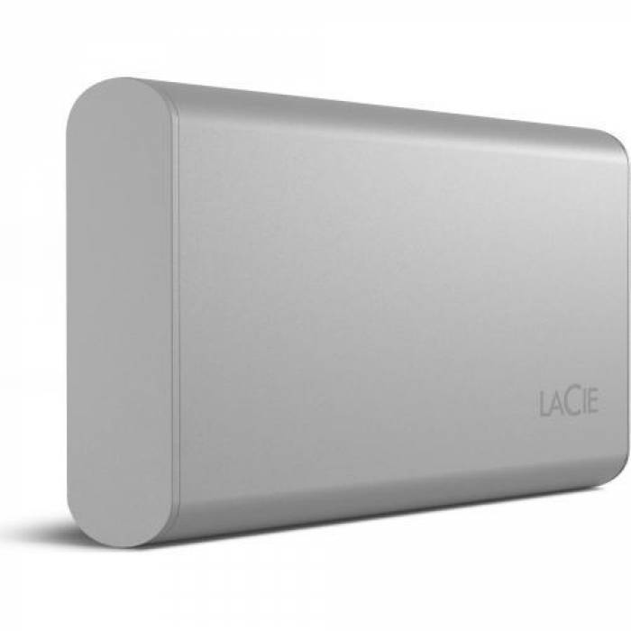 SSD portabil LaCie by Seagate Portable SSD V2 500GB, USB 3.1, M.2, Silver