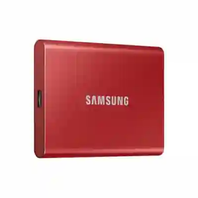 SSD Portabil Samsung T7, 2TB, USB-C 3.2, Red