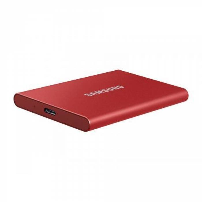 SSD Portabil Samsung T7, 2TB, USB-C 3.2, Red