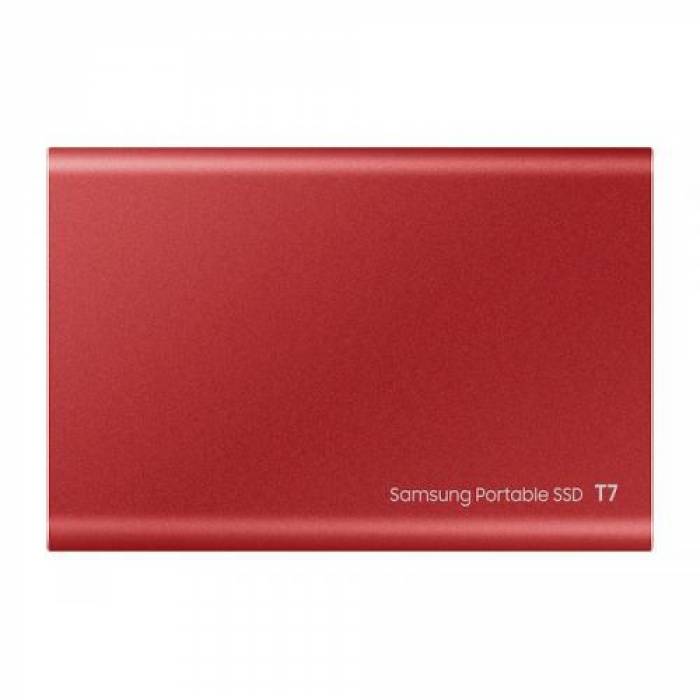 SSD Portabil Samsung T7, 2TB, USB-C 3.2, Red