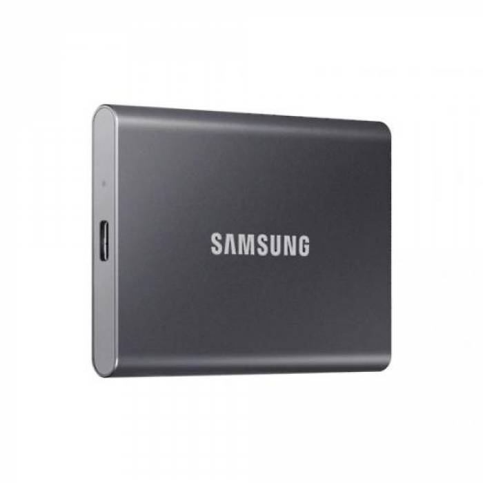 SSD Portabil Samsung T7, 2TB, USB-C 3.2, Titan Grey