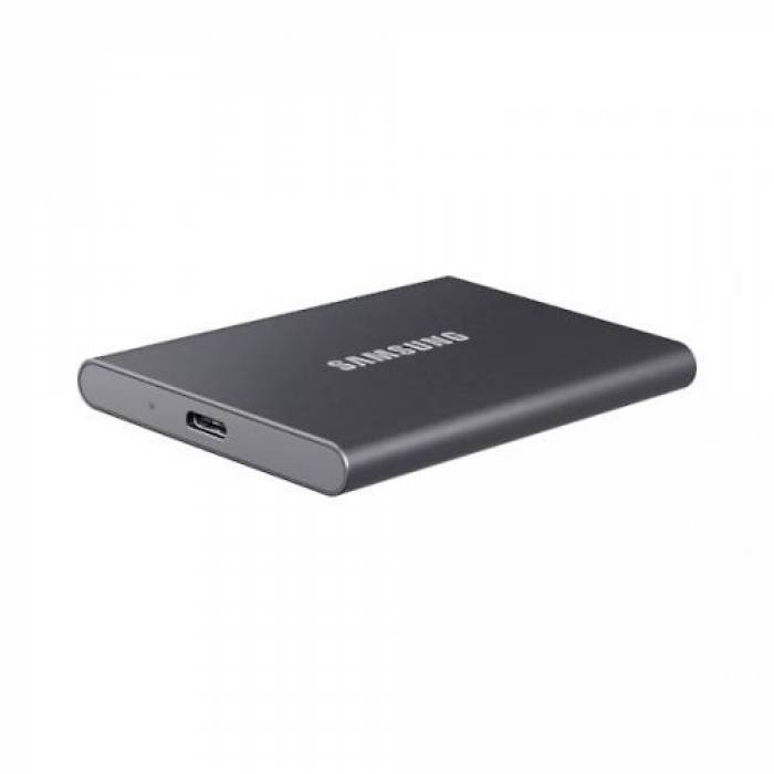 SSD Portabil Samsung T7, 2TB, USB-C 3.2, Titan Grey