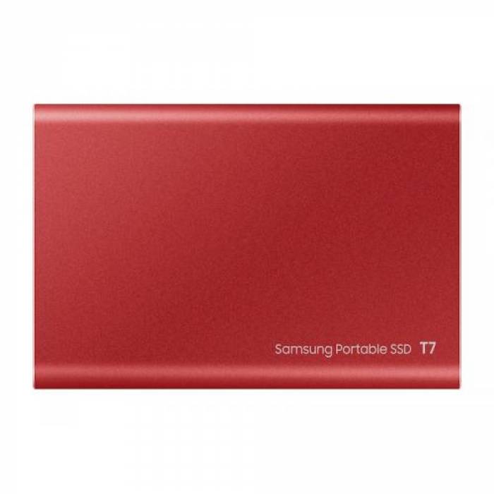 SSD Portabil Samsung T7, 500GB, USB-C 3.2, Red