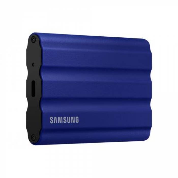 SSD Portabil Samsung T7 Shield, 1TB, USB-C 3.1, Blue