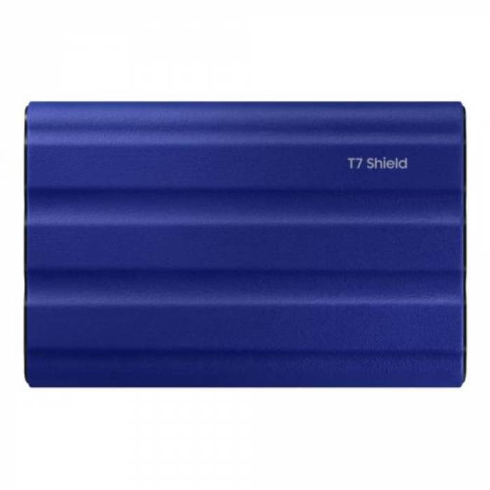 SSD Portabil Samsung T7 Shield, 1TB, USB-C 3.1, Blue