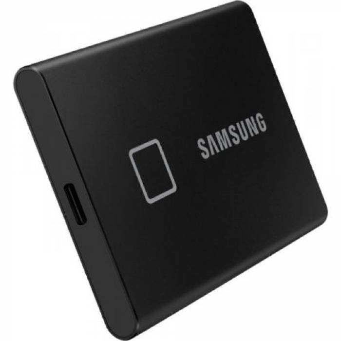 SSD Portabil Samsung T7 Touch, 1TB, USB-C 3.1, Metallic Black