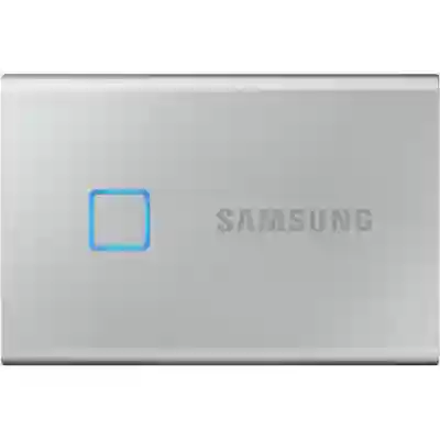 SSD Portabil Samsung T7 Touch, 1TB, USB-C 3.1, Metallic Silver