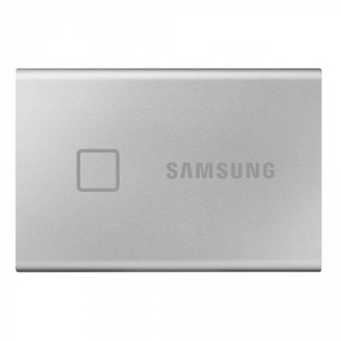 SSD Portabil Samsung T7 Touch, 1TB, USB-C 3.1, Metallic Silver