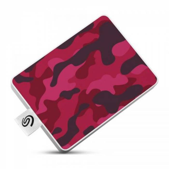 SSD portabil Seagate One Touch Special Edition 500GB, USB 3.0, 2.5inch, Camo Red