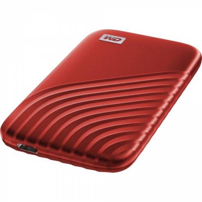 SSD portabil Western Digital 500GB, USB-C, 2.5inch, Red