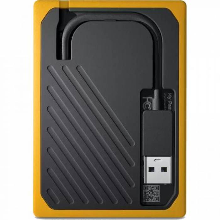 SSD portabil Western Digital My Passport GO 2TB, USB 3.0, 2.5inch, Black-Yellow