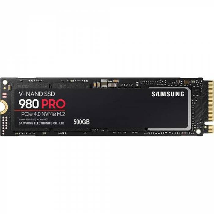SSD Samsung 980 PRO 500GB, PCI Express 4.0 x4, M.2 2280