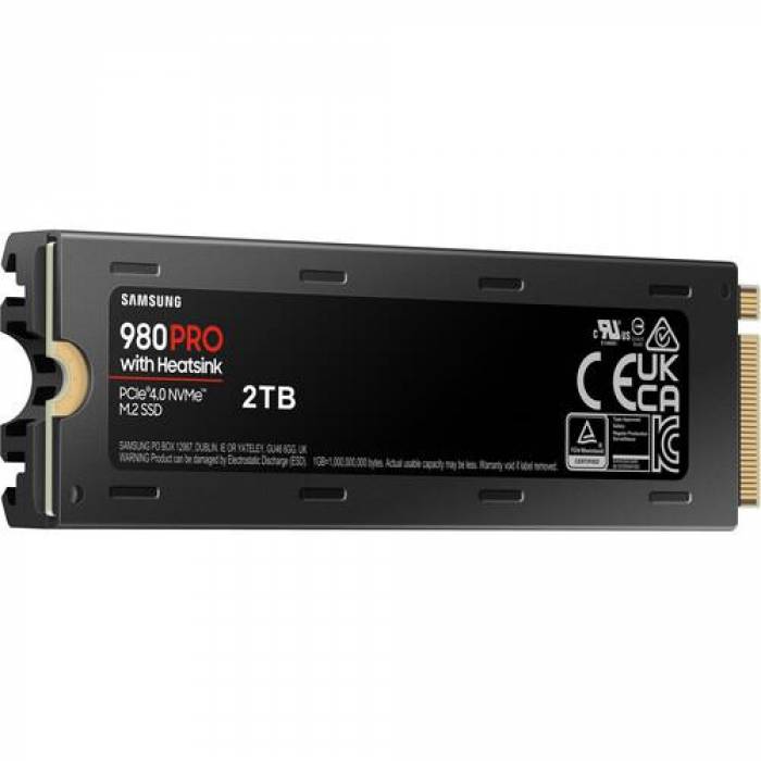 SSD Samsung 980 PRO Heatsink 2TB, PCI Express 4.0 x4, M.2 2280