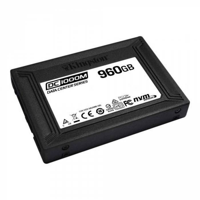 SSD Server Kingston DC1000M 960GB, PCI Express 3.0 x4, 2.5inch