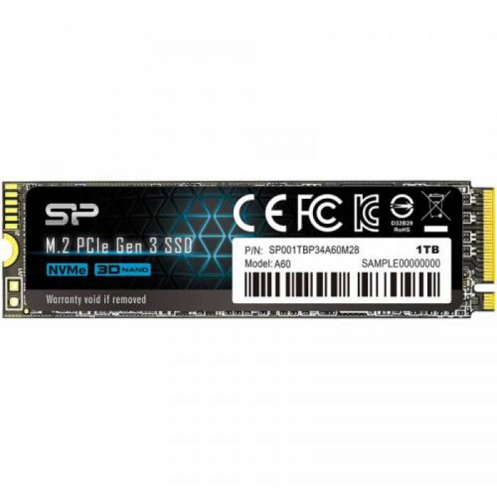 SSD Silicon Power P34A60 1TB, PCI Express 3.0 x4, M.2