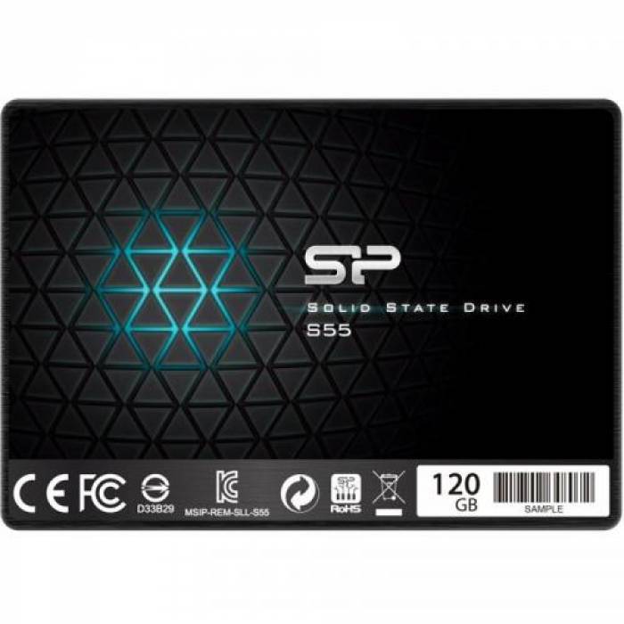 SSD Silicon Power Slim S55 Series 120GB, SATA3, 2.5inch