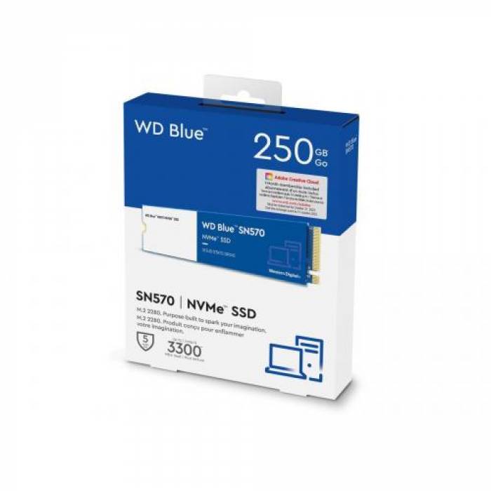 SSD Western Digital Blue SN570 250GB, PCI Express 3.0 x4, M.2