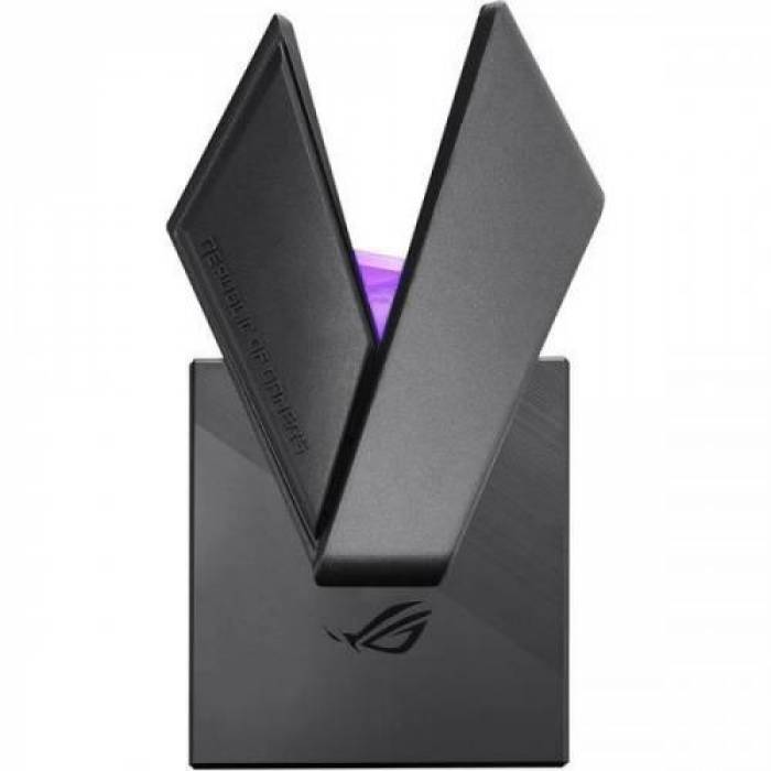 Stand casti Asus ROG Throne Qi, RGB LED, Black