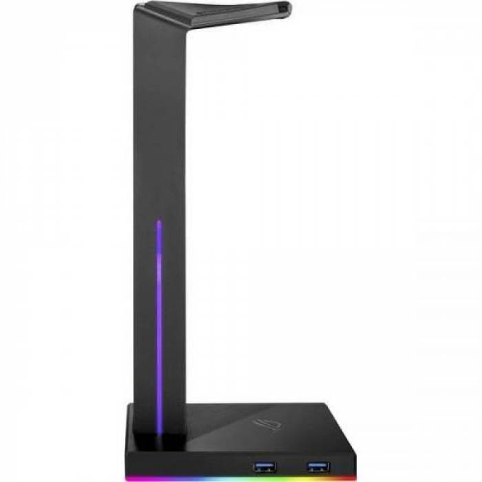 Stand casti Asus ROG Throne Qi, RGB LED, Black