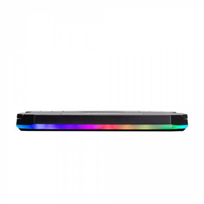 Stand laptop SureFire by Verbatim Portus X2 pliabil, RGB LED, USB, Black